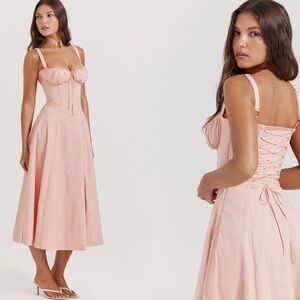 NWT CARMEN Baby Pink Bustier Sundress House of CB
